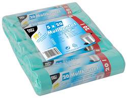 PAPSTAR Mülleimerbeutel HDPE, 35 Liter, transparent
