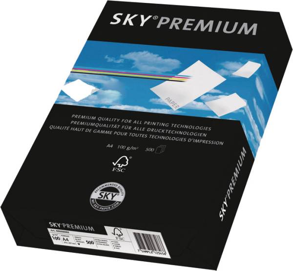 Premium Papier A4 100g, weiss 500 Blatt SKY 88233196