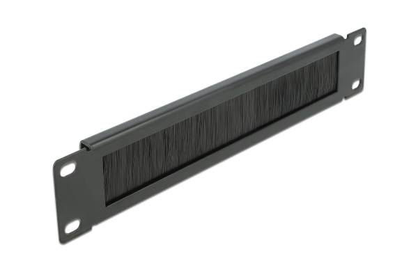 Delock Bürstenleiste 1HE 10 Rack, Schwarz