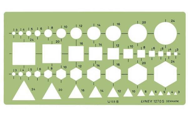 Kombinationsschablone geometrische Grundfiguren LINEX 100414320
