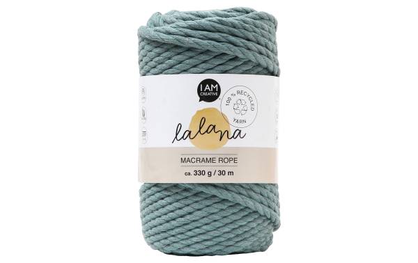 lalana Wolle Makramee Rope 5 mm, 330 g, Blaugrau