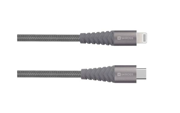 Cable - Lightning toUSB-C 1m grey SKROSS 2.700272