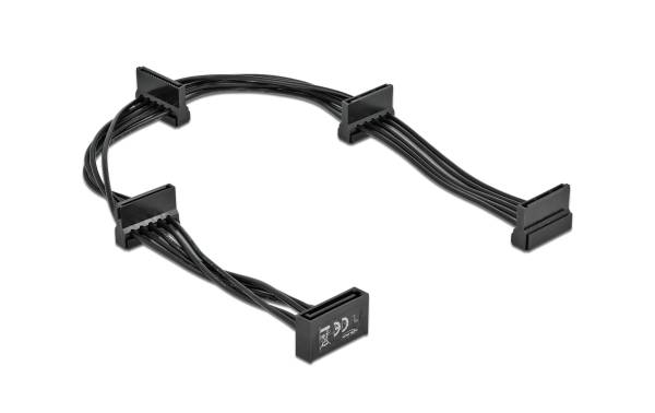Delock Stromkabel SATA – 4x SATA 40 cm, schwarz