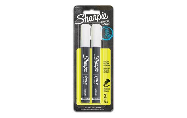 Sharpie Kreidemarker 2er Blister M, Weiss