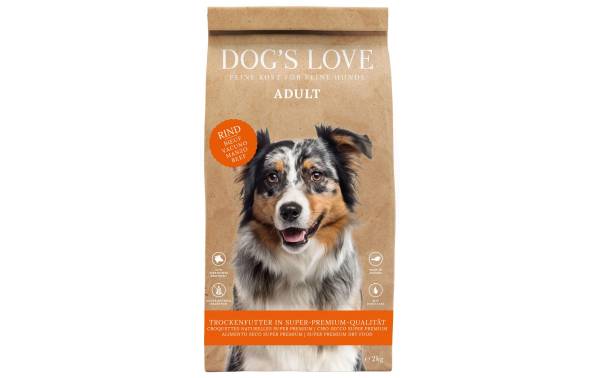 Dog's Love Trockenfutter Adult, Rind, 2 kg