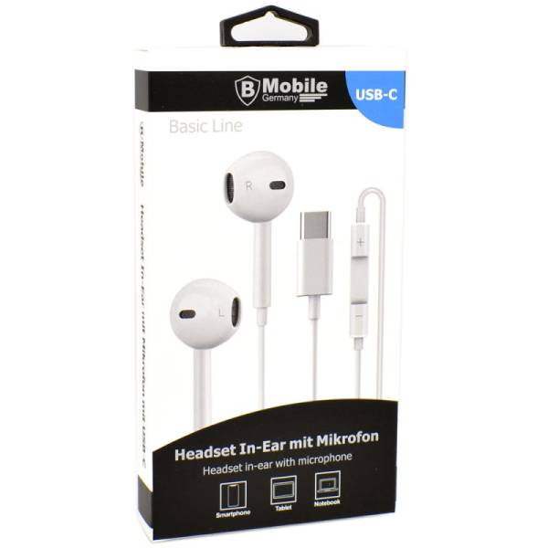 Headset In-Ear mit USB-C-Anschluss und Microfon