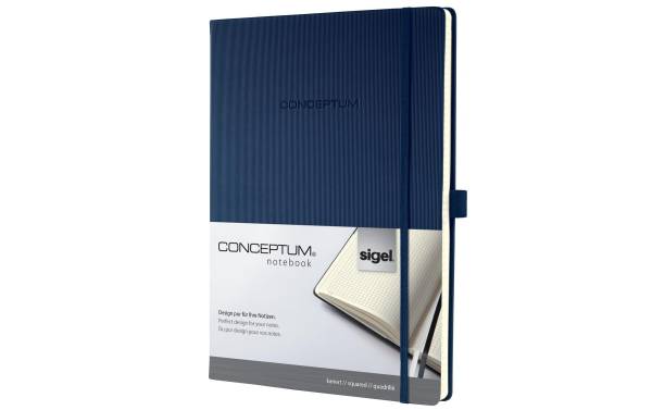 Sigel Notizbuch Conceptum A4, Kariert, Blau