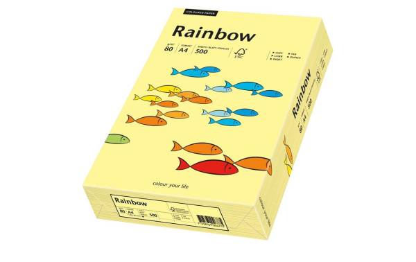Rainbow Papier FSC A4 hellgelb, 80g 500 Blatt PAPYRUS 88042298