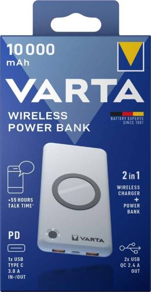 VARTA Powerbank 'Wireless', 15.000 mAh, weiß