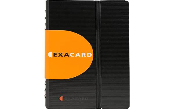 Visitenkarten-Buch 145x220mm schwarz 120 Karten EXACOMPTA 75034E