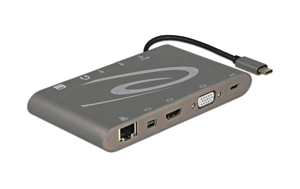 Delock Dockingstation USB 3.1 Typ-C – HDMI/MiniDP/VGA//SD