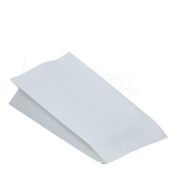 Papierbeutel (PAP,PE) 2-lagig fettdicht weiß 15+8 x 30 cm Maxi – 100 Stück