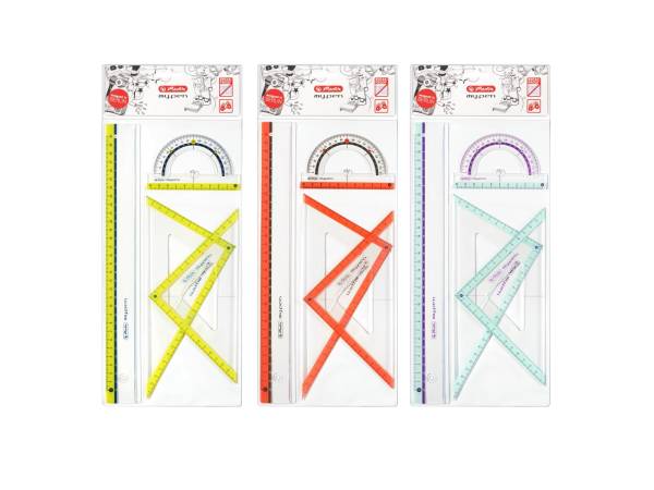 herlitz Geometrie-Set my.pen, 4-teilig, farbig sortiert