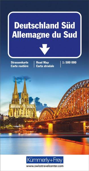 Strassenkarte Deutschland Süd 1:500&#039;000 KÜMMERLY 325901194