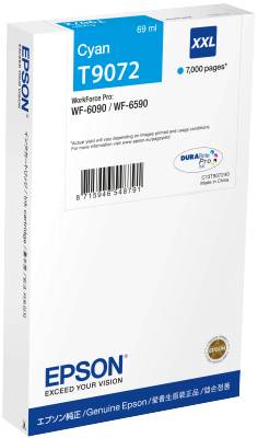 EPSON Tintenpatrone XXL cyan T90724N WF 6090/6590 7000 Seiten