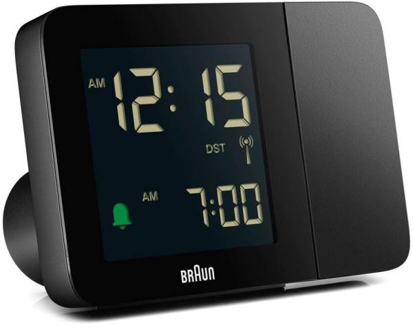 Braun digital RC Projecton Alarm Clock – black