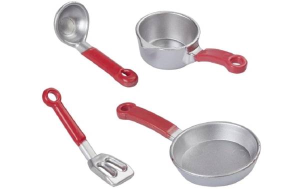 HobbyFun Mini-Utensilien Küchen Set 4-teilig