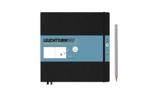 Leuchtturm Malbuch Quadrat 22.5 x 22.5 cm Schwarz