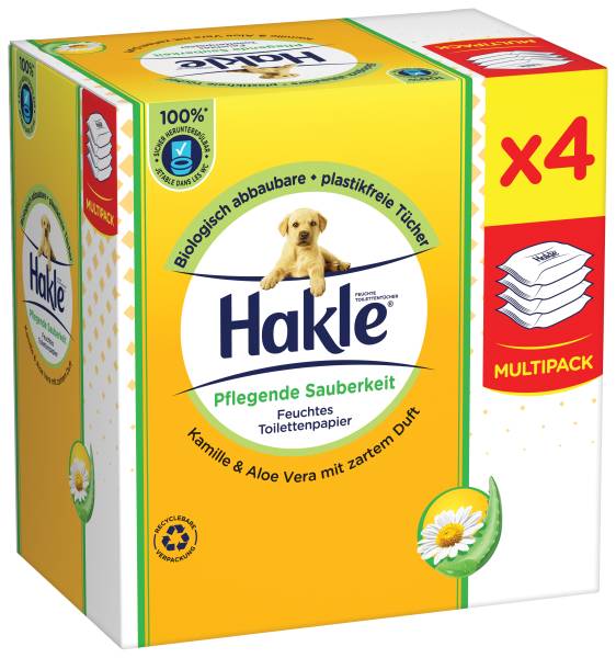 HAKLE Feuchtes Toilettenpapier 4516792 pflegende Sauberkeit 4×42 Stk.