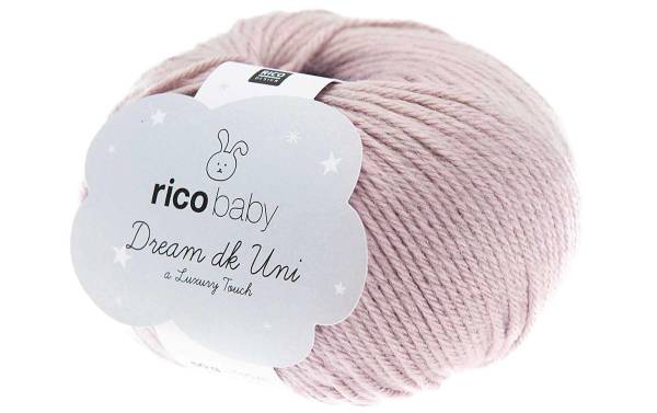 RICO Baby Dream DK Luxury touch Uni flieder, 50 g, 115 m, 50 % PA, 50 % PAN