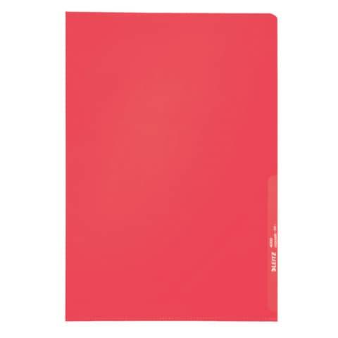 LEITZ Sichthülle Standard, A4, PP, genarbt, rot, 0,13 mm