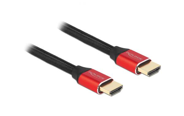 Delock Kabel 8K 60Hz HDMI – HDMI, 2 m, Rot