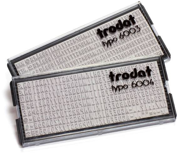 Buchstaben Typo 1 Set, 4mm TRODAT 6004