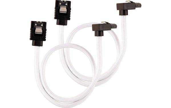 Corsair SATA3-Kabel Premium Set Weiss 30 cm gewinkelt