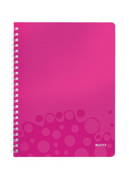 Spiralbuch WOW PP A4 pink 80 Blatt LEITZ 46380023