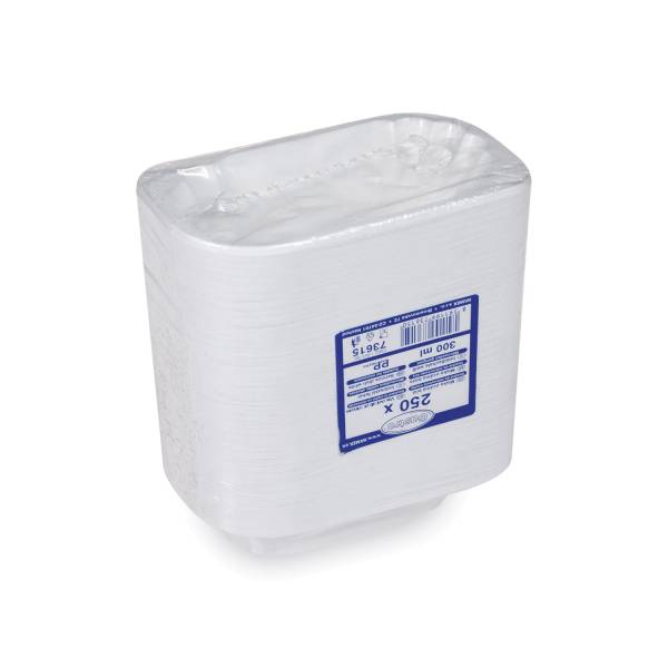 Imbißschale weiß (PP) 300 ml (250 Stück)