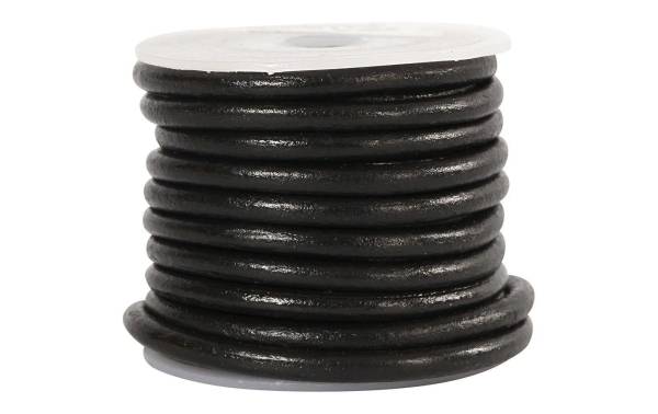 Creativ Company Lederband 4 mm, Schwarz, 5 m