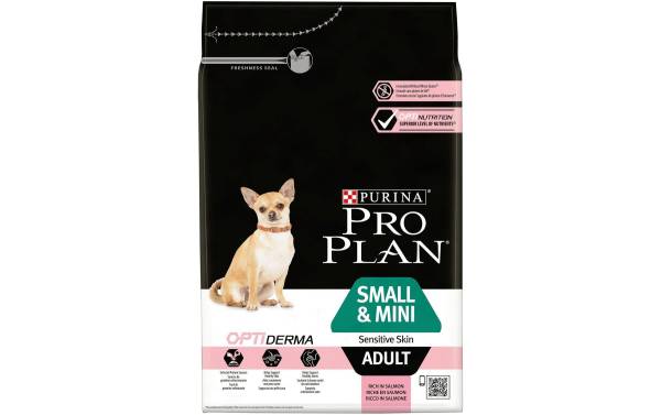 Purina Pro Plan Trockenfutter S/Mini Adult Sensitive Skin Lachs, 3 kg