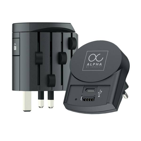 SKROSS World Adapter Premium Series 1.104103 Alpha Europe USB Charger A&amp;C