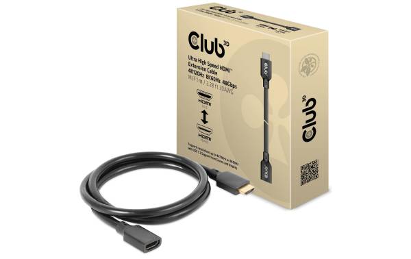 Club 3D Verlängerungskabel CAC-1322 HDMI – HDMI, 1 m