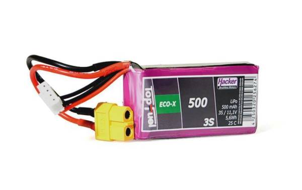 Hacker RC-Akku LiPo 500 mAh 11.1 V 25C TopFuel ECO-X