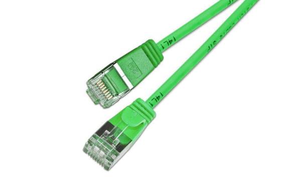 SLIM Slimpatchkabel Cat 6, U/FTP, 1 m, Grün