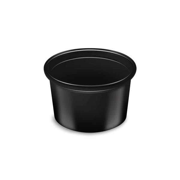 Dressingbecher (PP) schwarz 46mm 30ml – 50 Stück