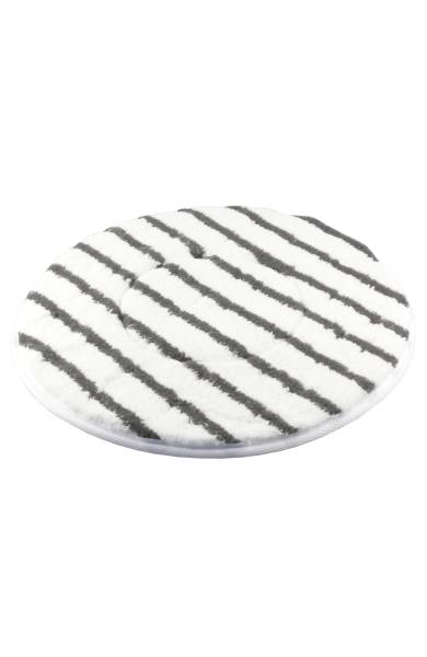 5x Floor-Pad Microfaser 13" weiss mit grauen Borsten 330x330mm