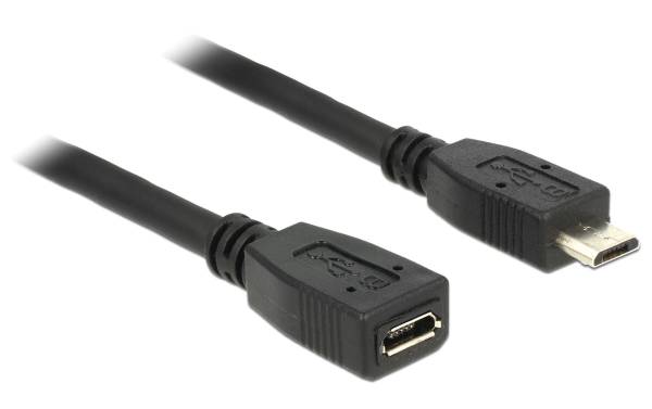Delock USB 2.0-Verlängerungskabel Micro-USB B – Micro-USB B 1 m