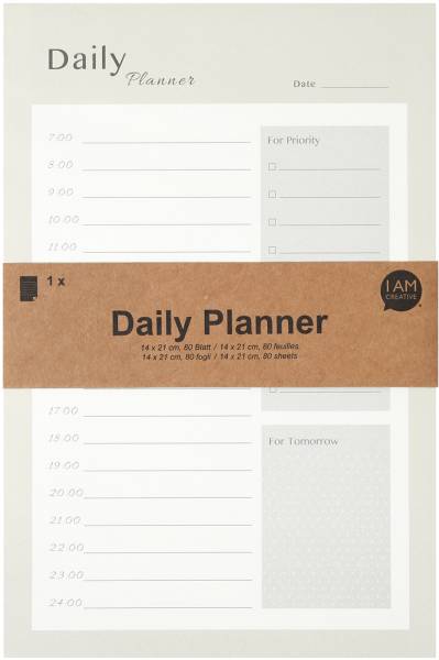 I AM CREATIVE Tagesplaner 14x21cm MAA4005.39 grün 80 Blatt