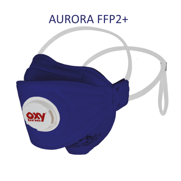 10 x Faltmaske Aurora FFP2 200 NR D blau mit Ausatemventil – 10 Masken