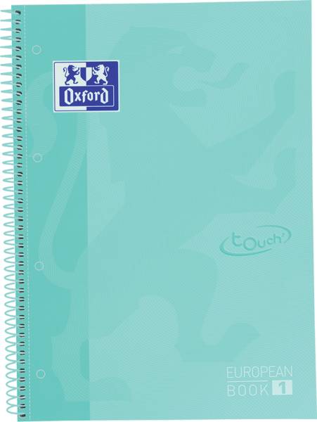 OXFORD Spiralbuch A4+ 400117274 kariert 5mm past.mint 80 Blatt