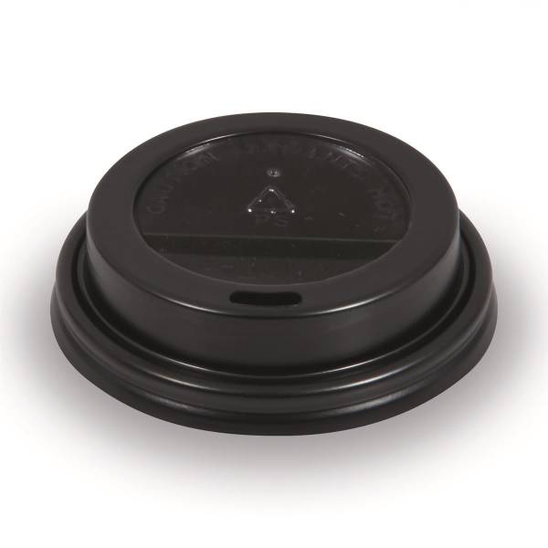 Domdeckel (PS) schwarz 73mm – 100 Stück