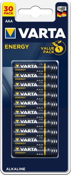 Batterie Energy, AAA/LR03, 30 Stück VARTA 410322963