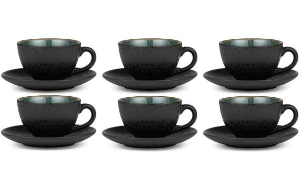 Bitz Kaffeetasse 240 ml, 6 Stück, Grün/Schwarz