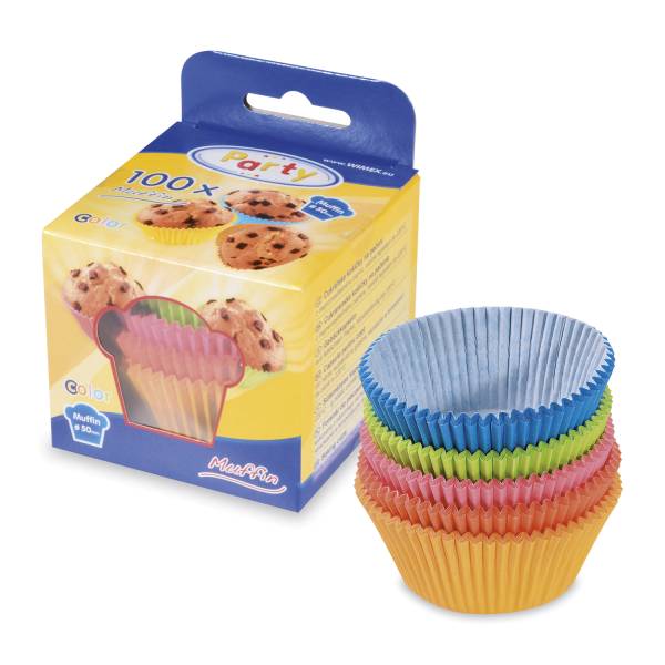 Gebäckkapsel (PAP) bunt gemischt 50 x 30 mm – 100 Stück