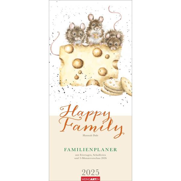 WEINGARTEN Familienplaner 2025 3312171+25 Happy Family 22x48cm