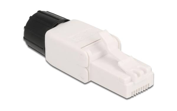 Delock Stecker RJ45 Cat.6A UTP werkzeugfrei 1 Stück, Weiss