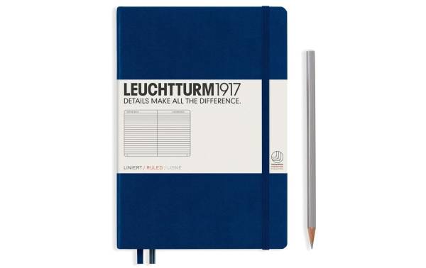 Leuchtturm Notizbuch Medium A5, Liniert, 2-teilig, Marineblau