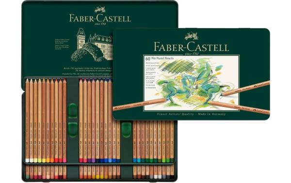 FABER-CASTELL Buntstifte PITT PASTELL, 60er Metalletui
